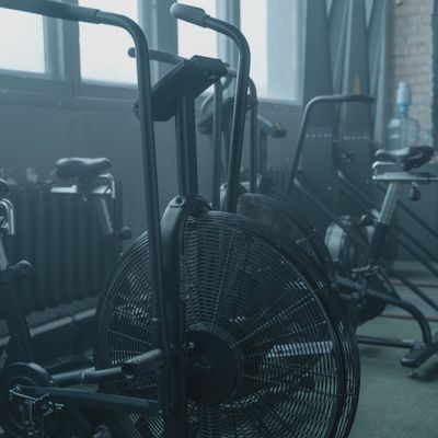 Minimalist workout space with natural light.
